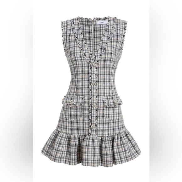 LIKELY Franco Dress in Grey Multi size 00 - Picture 3 of 16